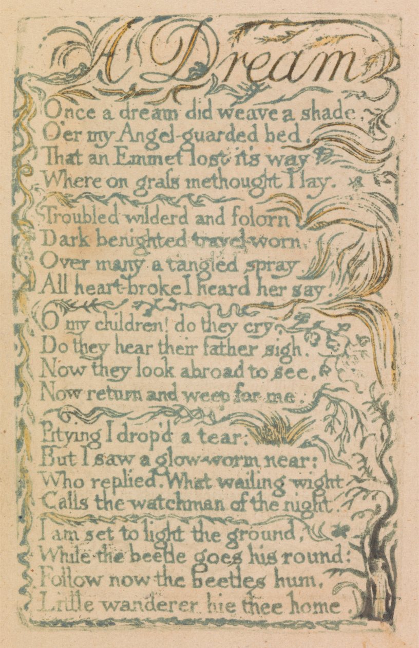 Canciones de la inocencia y de la experiencia, Lámina 14, "Canción risueña" (Bentley 15) de William Blake