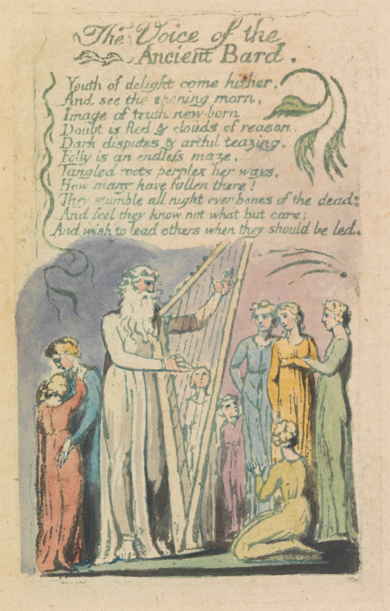 Canciones de inocencia y de experiencia, lámina 22, "La niña encontrada" (Bentley 36) de William Blake