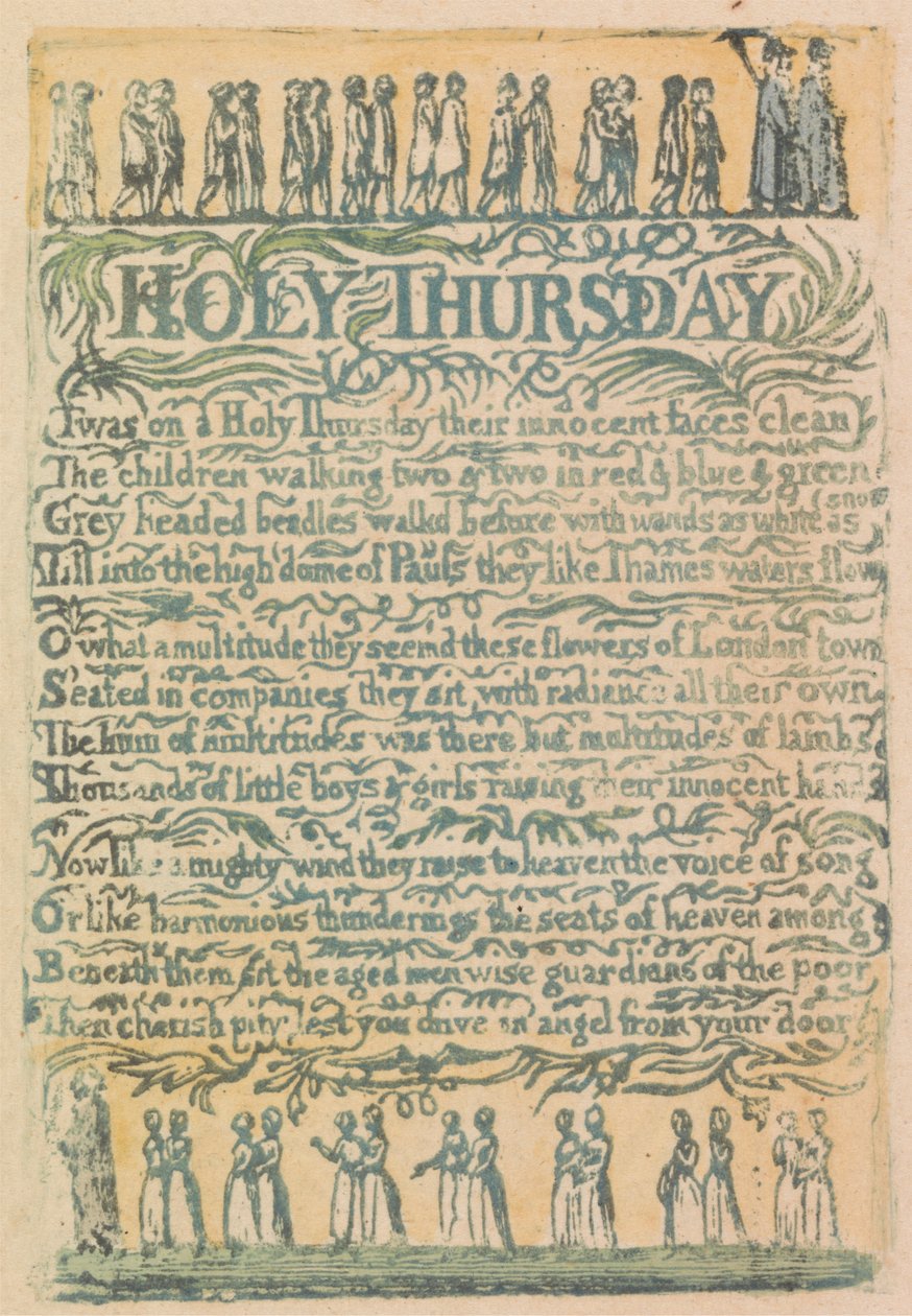 Canciones de la inocencia y de la experiencia, lámina 24, "La imagen divina" (Bentley 18) de William Blake