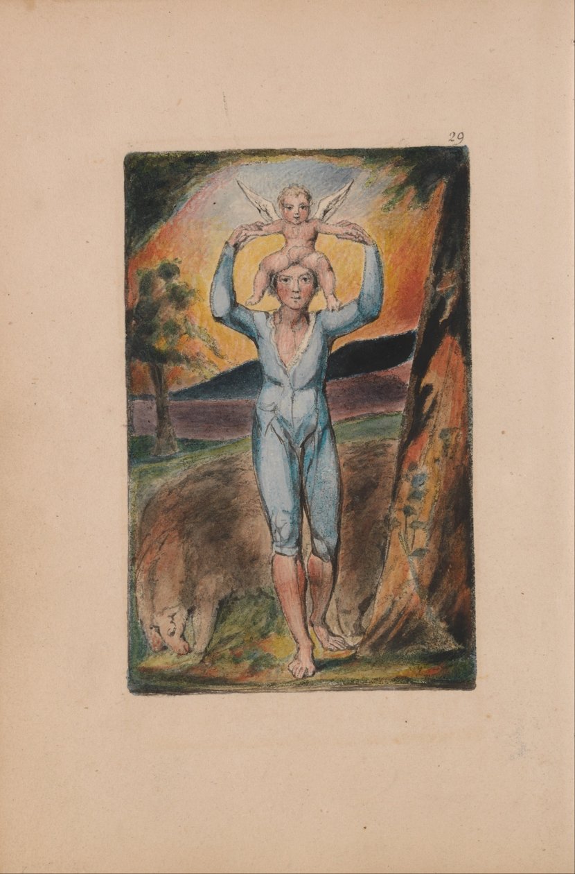 Canciones de Inocencia y de Experiencia, Placa 29, Frontispicio de Experiencia (Bentley 28) de William Blake