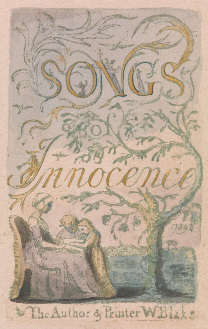 Canciones de la inocencia y de la experiencia, Lámina 2, Portada de la inocencia (Bentley 3) de William Blake
