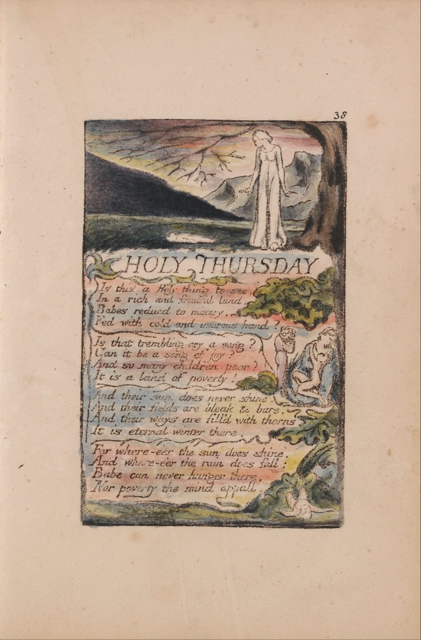 Canciones de Inocencia y de Experiencia, Placa 38, Jueves Santo (Bentley 33) de William Blake