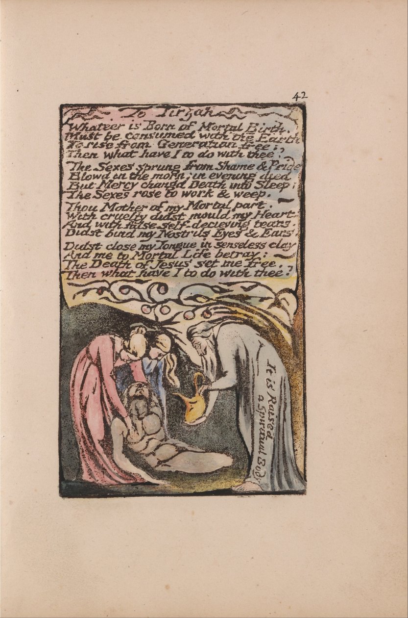 Canciones de inocencia y de experiencia, Placa 42, A Tirzah (Bentley 52) de William Blake
