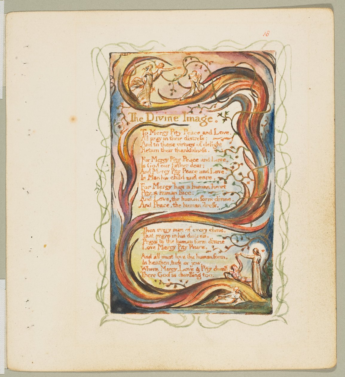 Canciones de Inocencia y de Experiencia: La Imagen Divina, ca. 1825 de William Blake