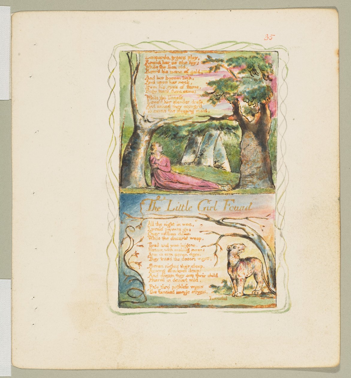 Canciones de Inocencia y de Experiencia: La Niña Perdida La Niña Encontrada de William Blake