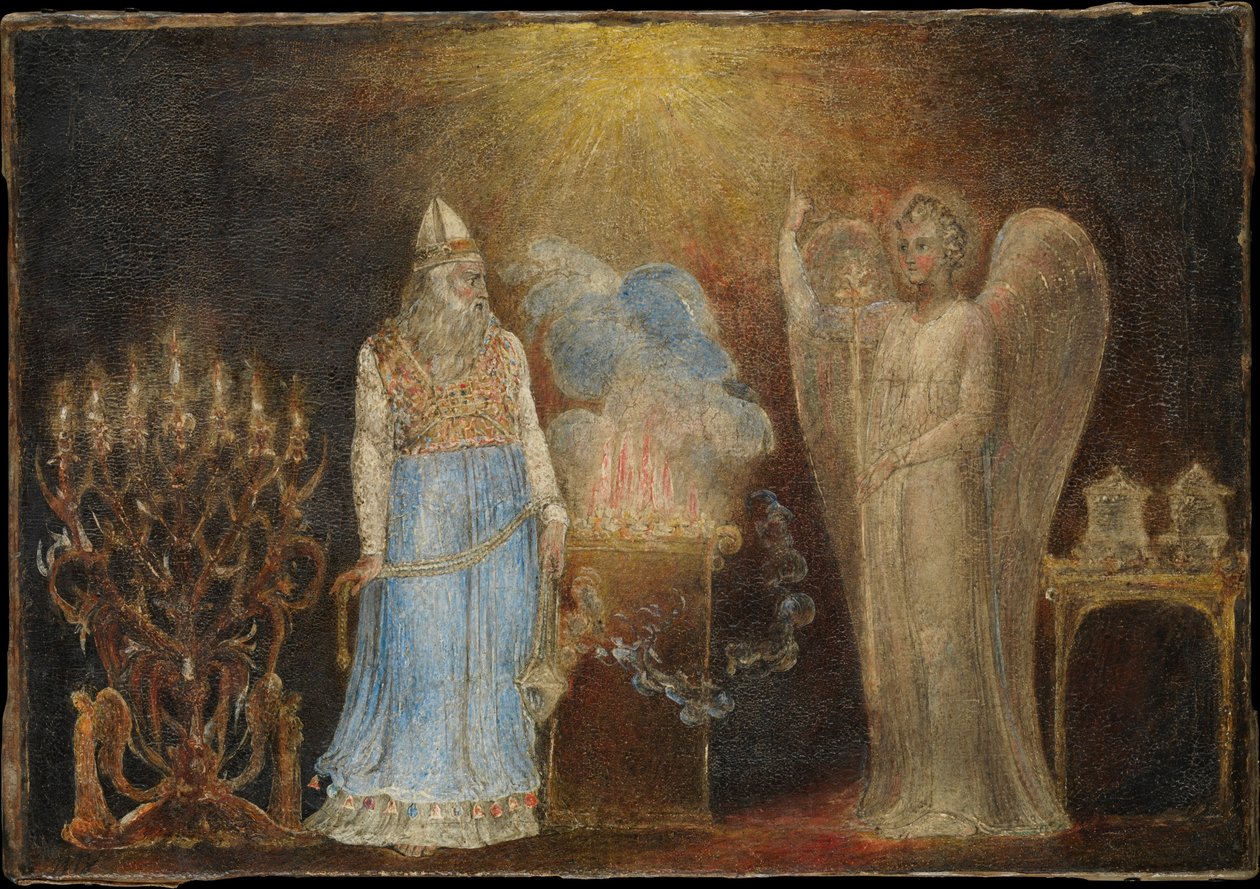 El ángel apareciéndose a Zacarías de William Blake