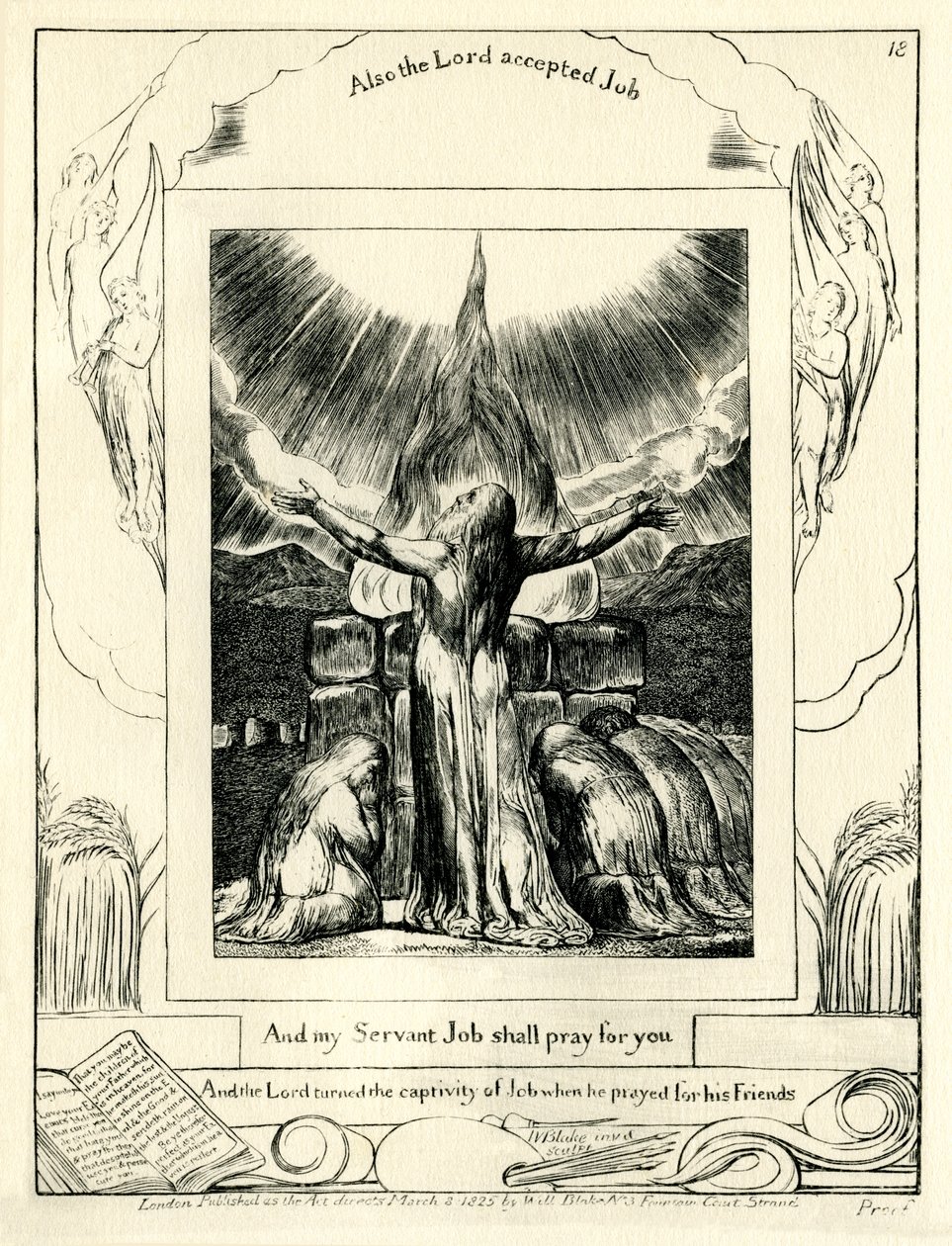 El Libro de Job 42:8 ilustrado por William Blake de William Blake