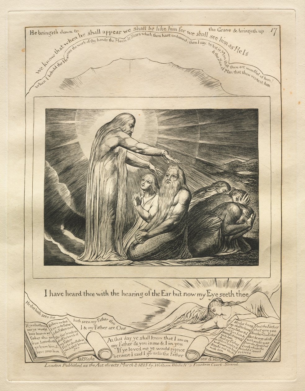 The Book of Job:  Pl. 17, I have heard thee with the hearing of the Ear but now my Eye seeth thee de William Blake