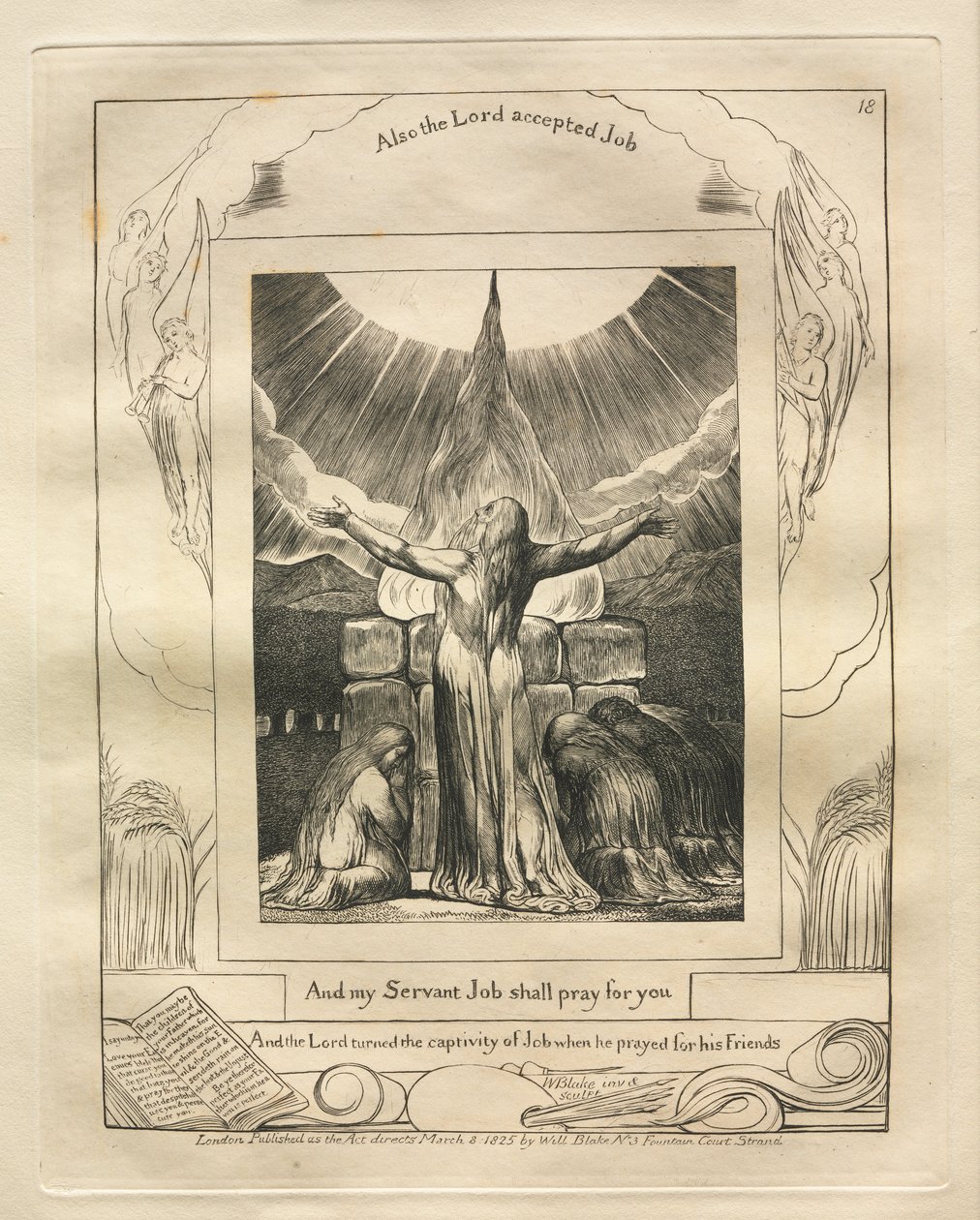 The Book of Job:  Pl. 18, And my Servant Job shall pray for you de William Blake