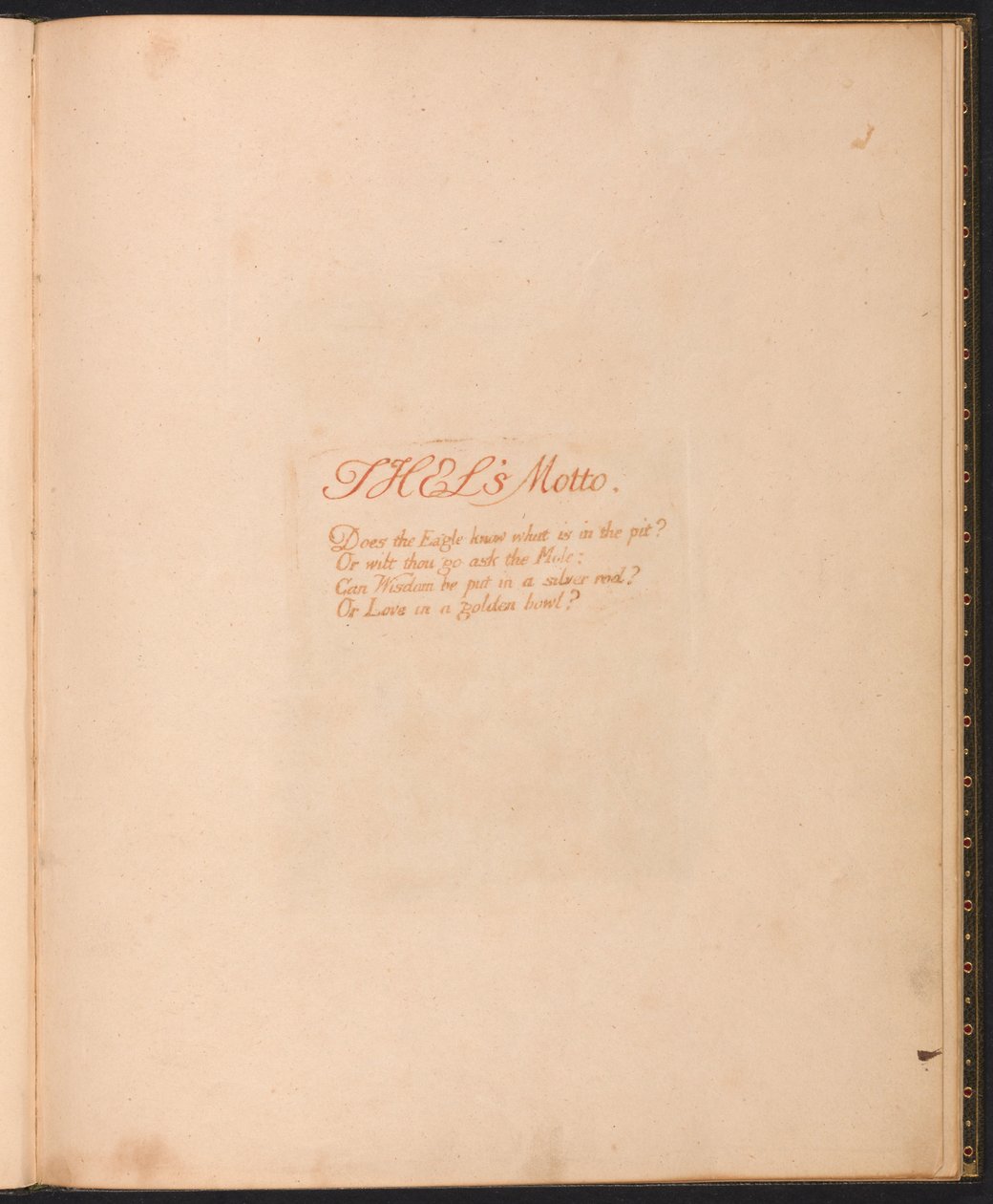 El Libro de Thel, Lámina 1, El Lema de Thel... de William Blake
