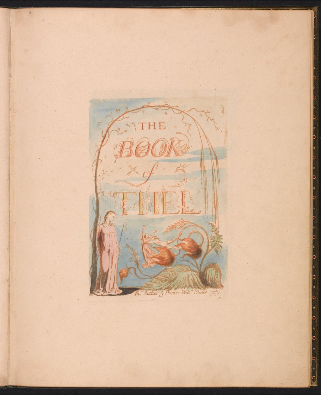 El Libro de Thel, Lámina 2, Página de Título de William Blake