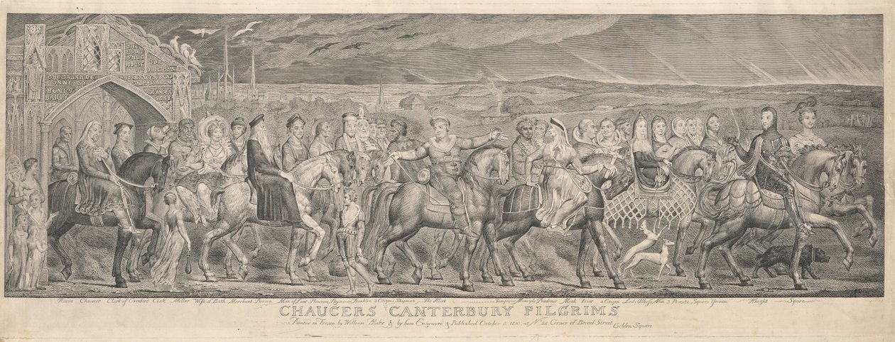 Los peregrinos de Canterbury de William Blake
