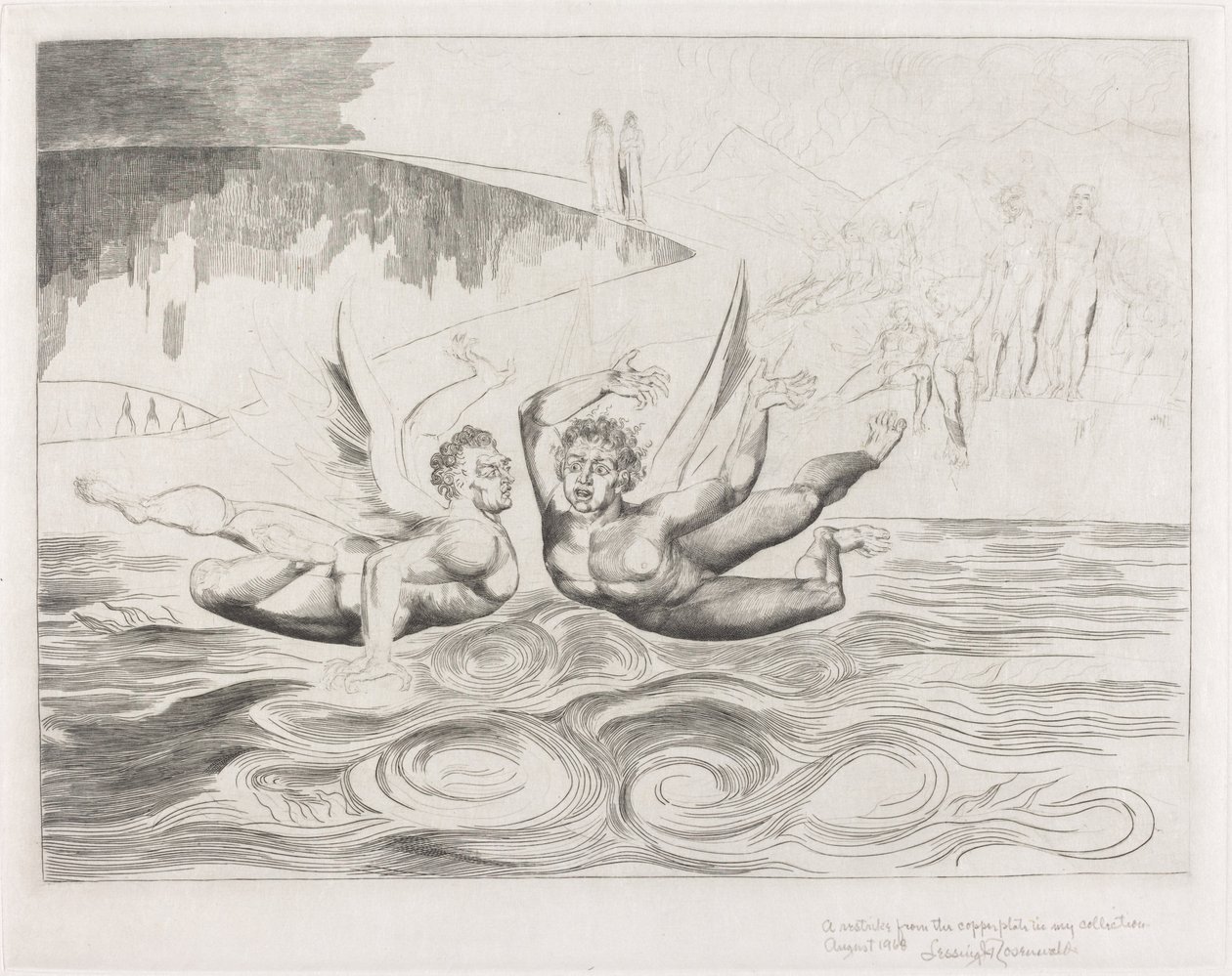 El Círculo de los Funcionarios Corruptos, los Demonios Peleándose de William Blake
