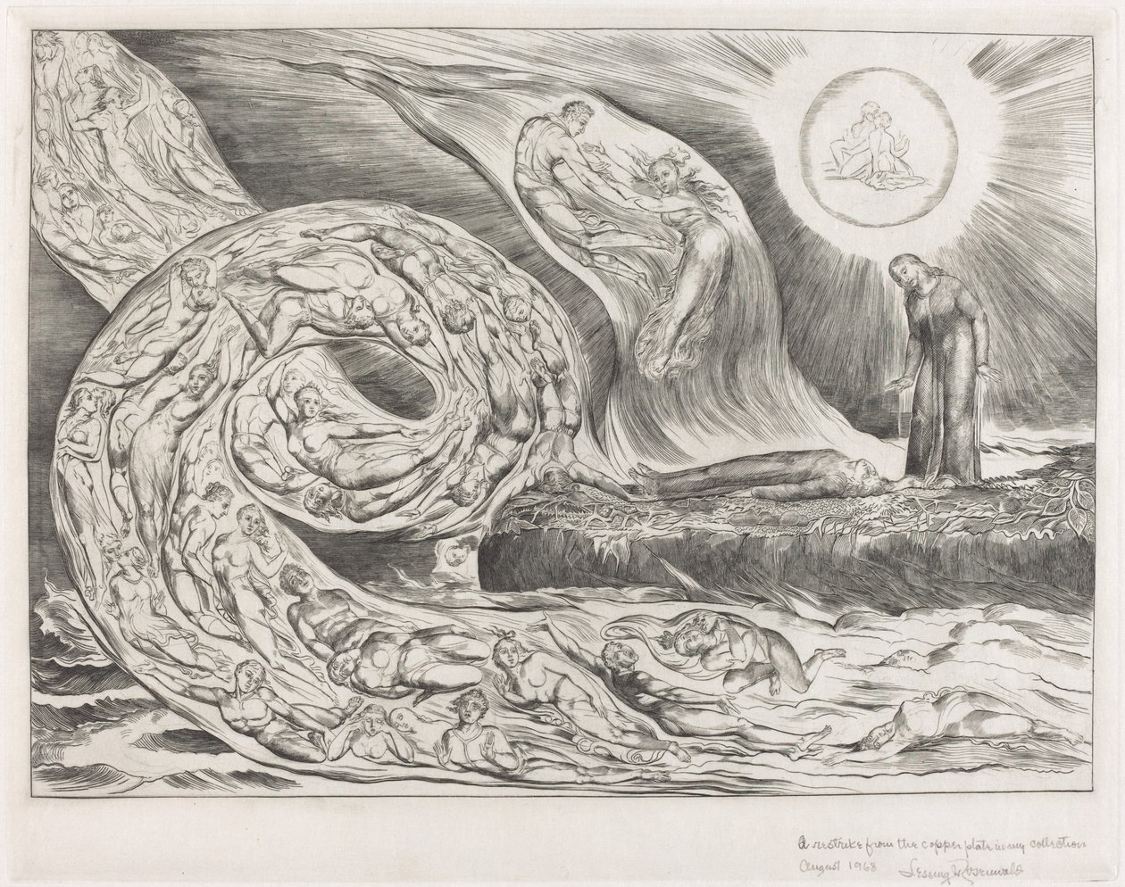 El círculo de los lujuriosos: Paolo y Francesca de William Blake