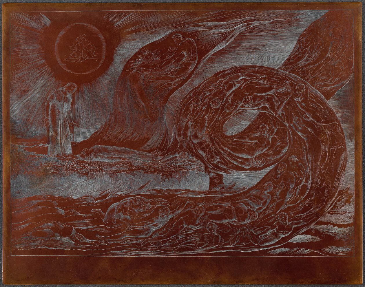 El círculo de los lujuriosos: Paolo y Francesca de William Blake