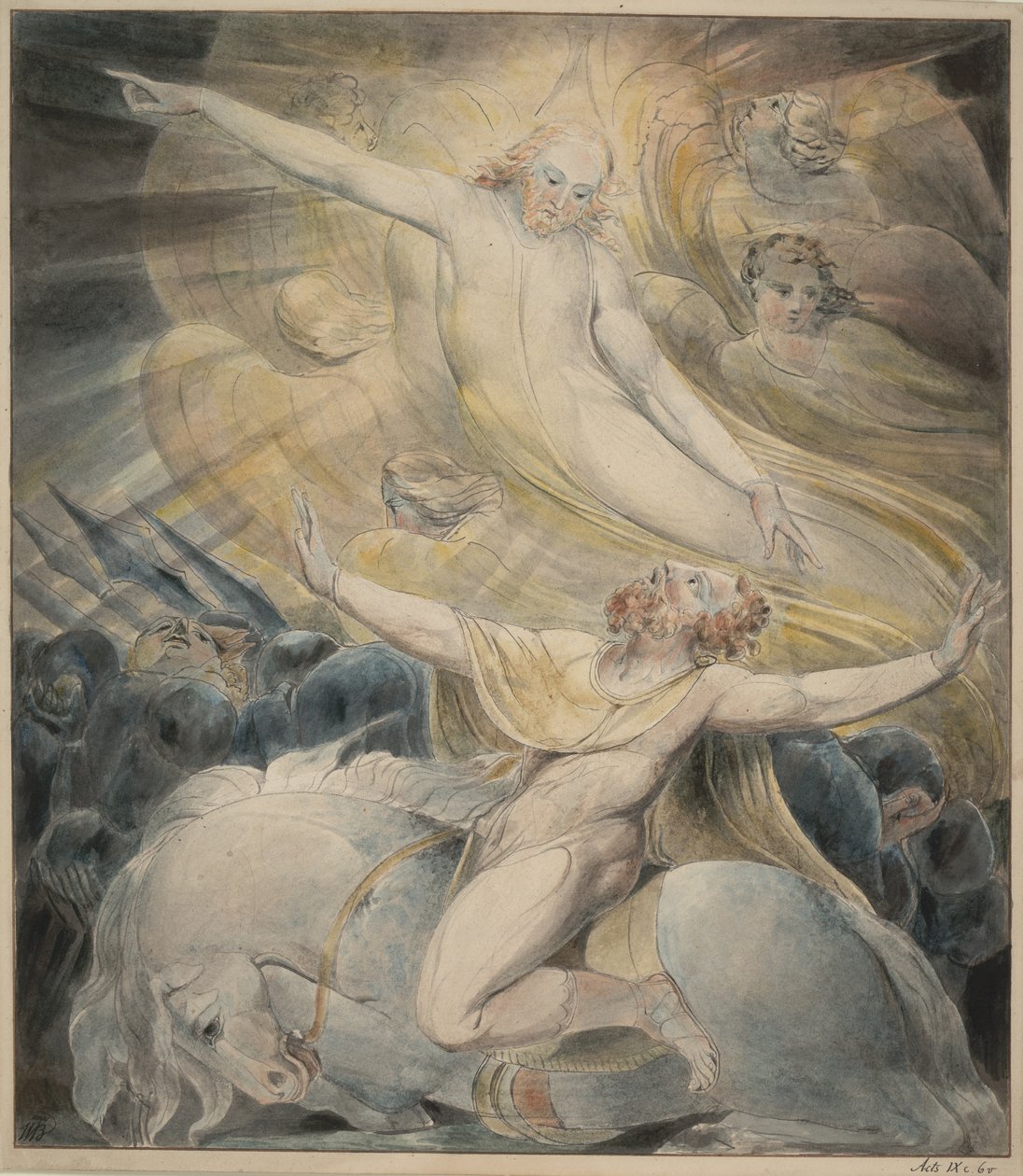 La conversión de Saulo, c.1800 de William Blake