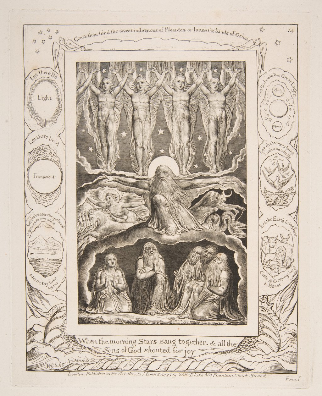 La creación, de Ilustraciones del Libro de Job de William Blake