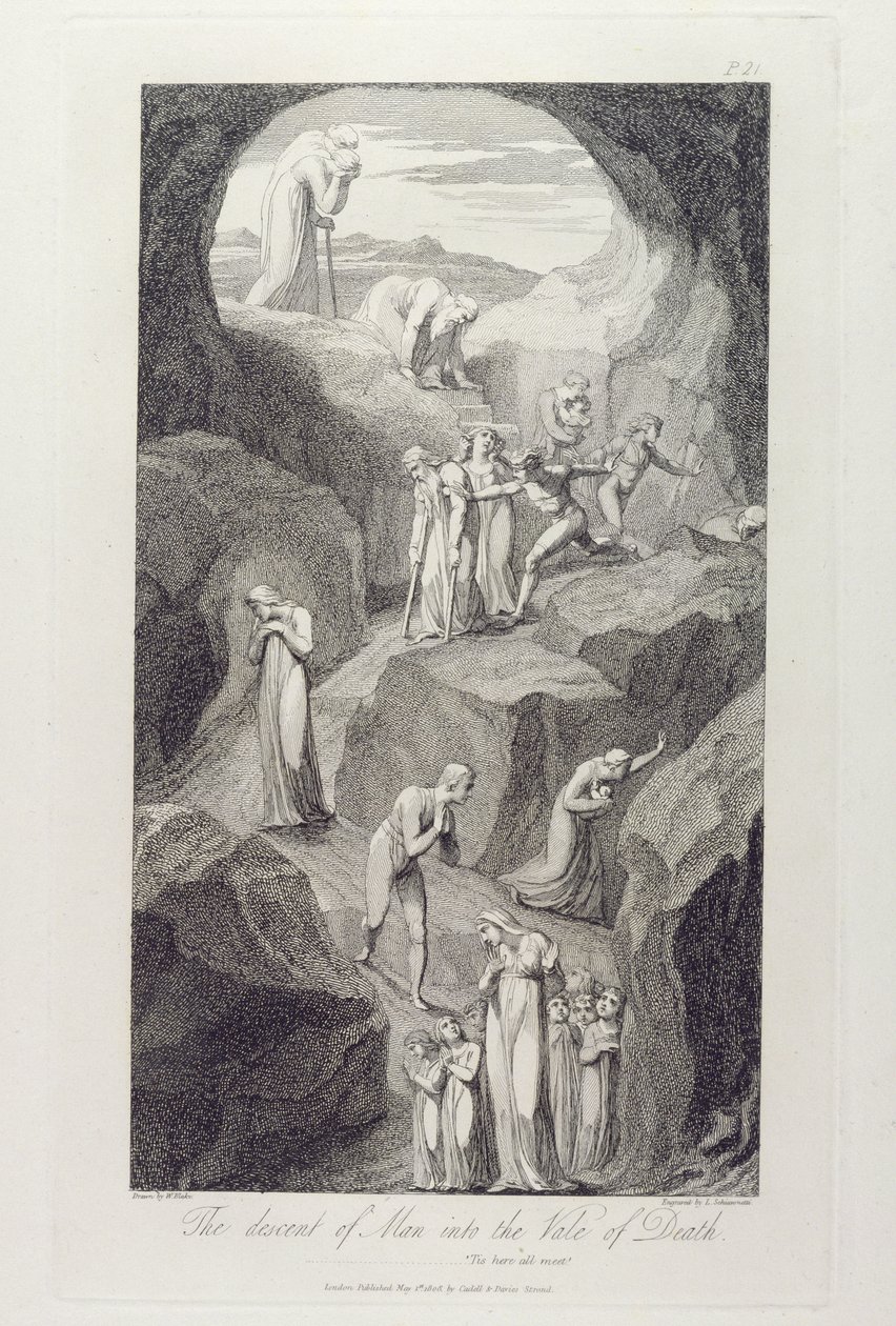 El descenso del hombre al valle de la muerte, pl.8, ilustración de 