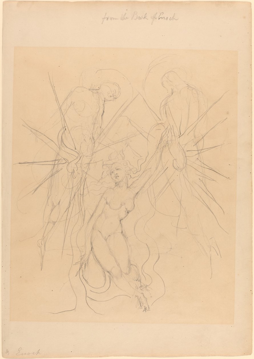 El Descenso de los Ángeles a una de las Hijas de los Hombres de William Blake