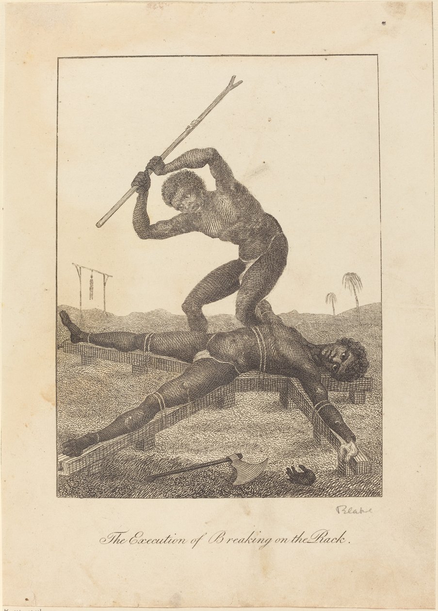 La ejecución de romper en la rueda de William Blake