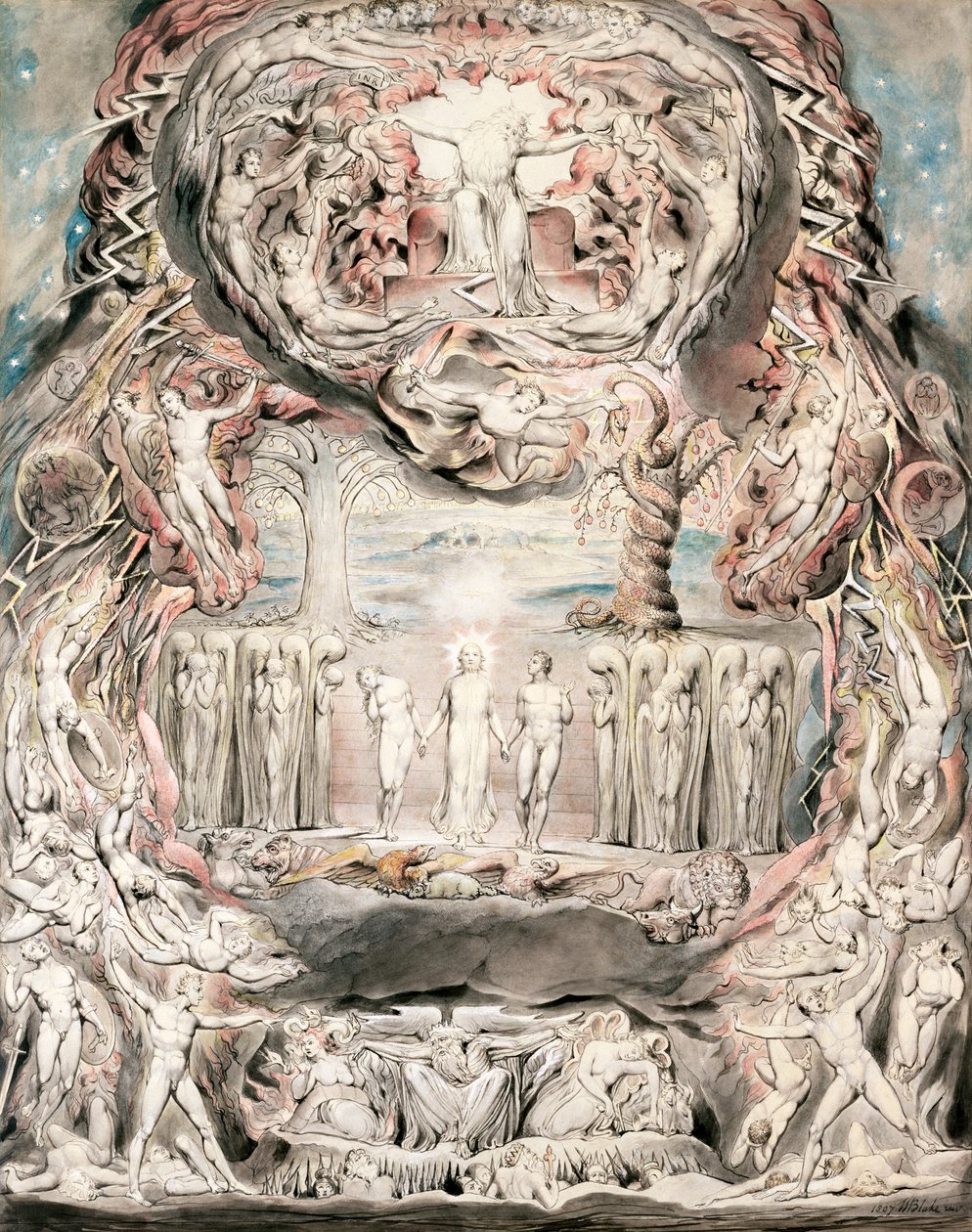La caída del hombre, ca. 1780-1827 de William Blake
