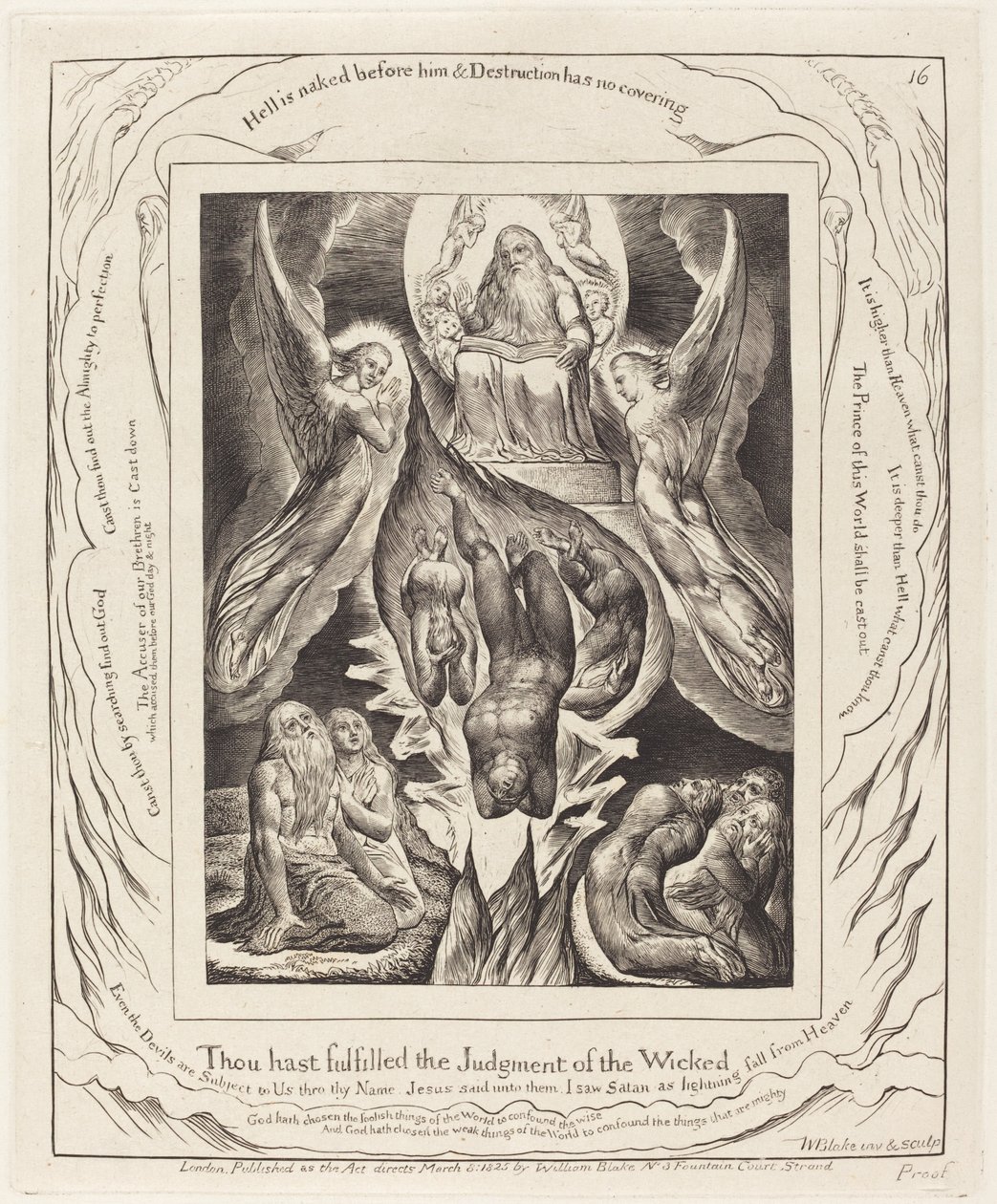 La caída de Satanás de William Blake