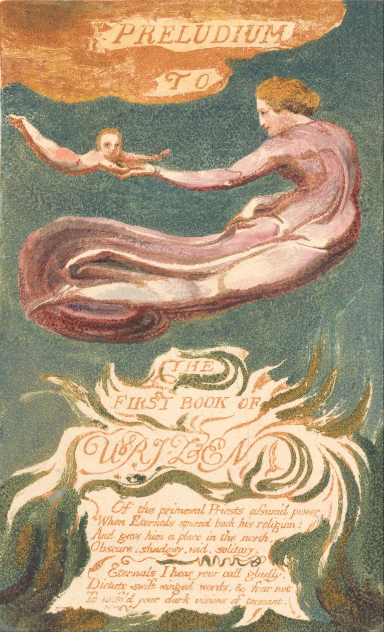 El primer libro de Urizen, lámina 2, Preludio al libro de Urizen (Bentley 2a) de William Blake