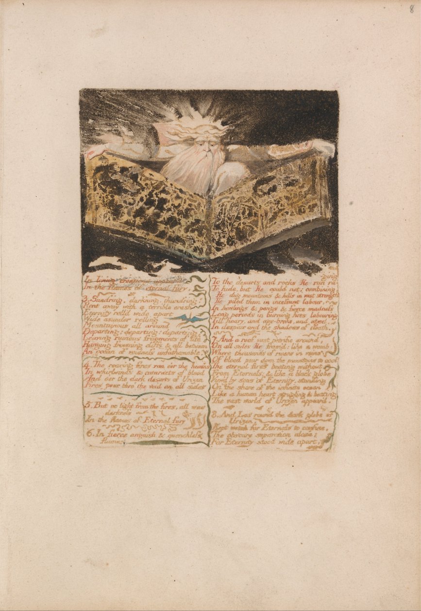 El Primer Libro de Urizen, Placa 8, En Creaciones Vivas Aparecieron (Bentley 5) de William Blake