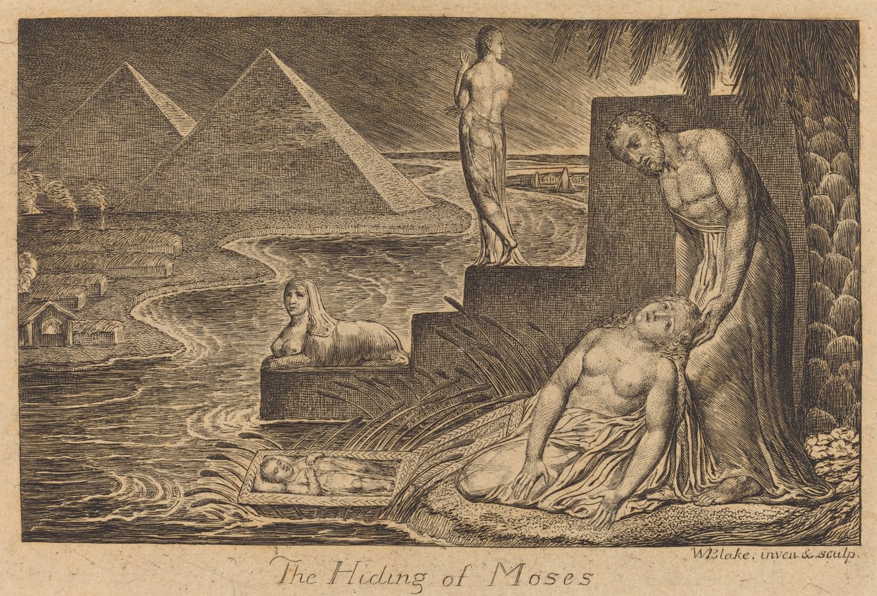 El escondite de Moisés de William Blake