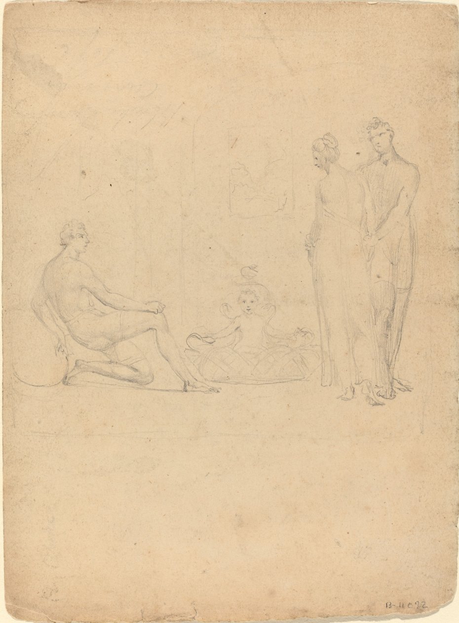 El infante Hércules estrangulando a las serpientes de William Blake