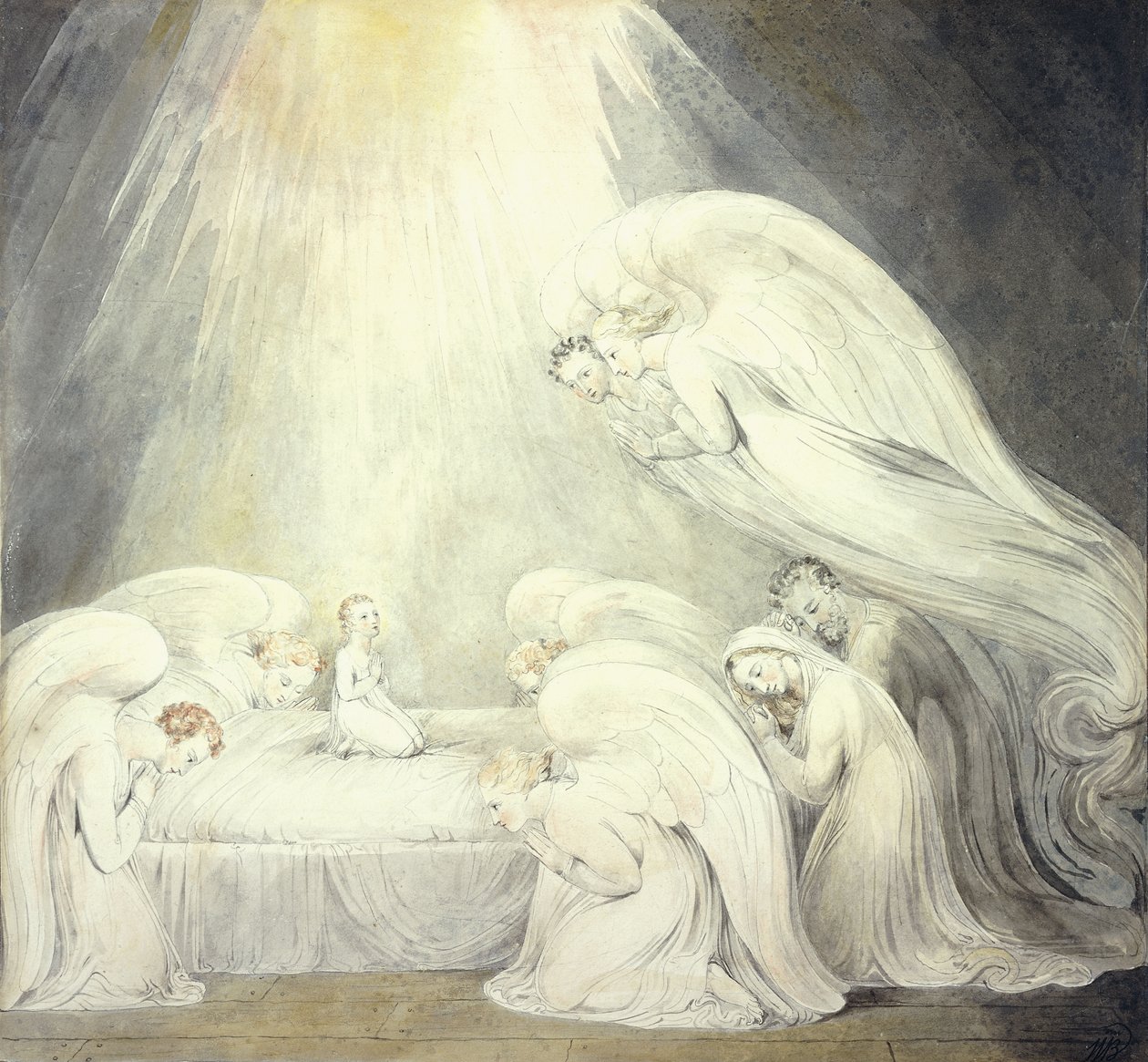 El niño Jesús rezando, c.1805 de William Blake