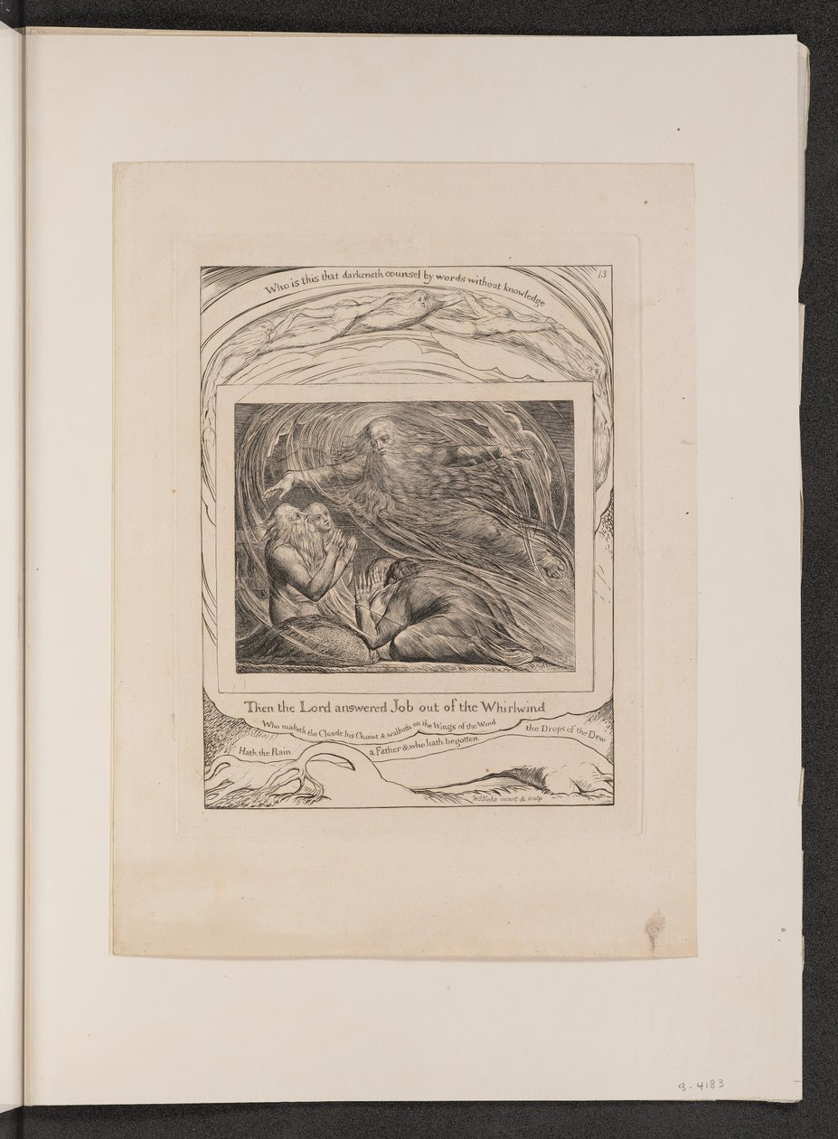 El Señor respondiendo a Job desde el torbellino de William Blake
