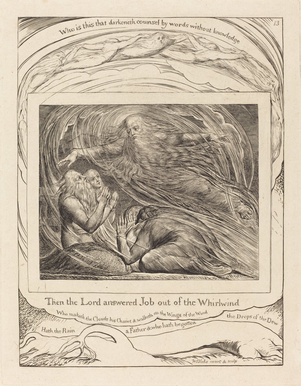 El Señor respondiendo a Job desde el torbellino de William Blake