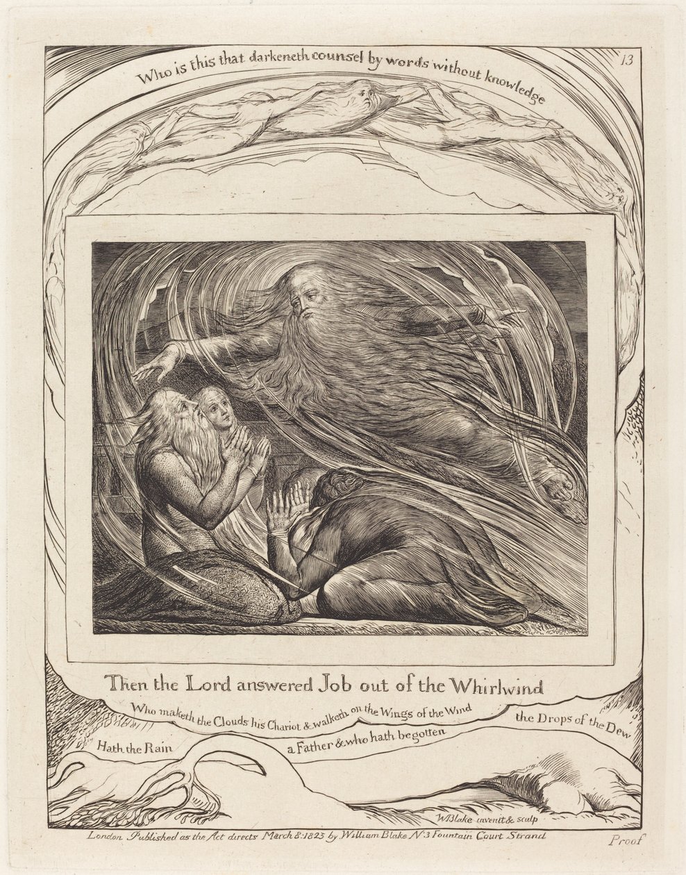 El Señor respondiendo a Job desde el torbellino de William Blake