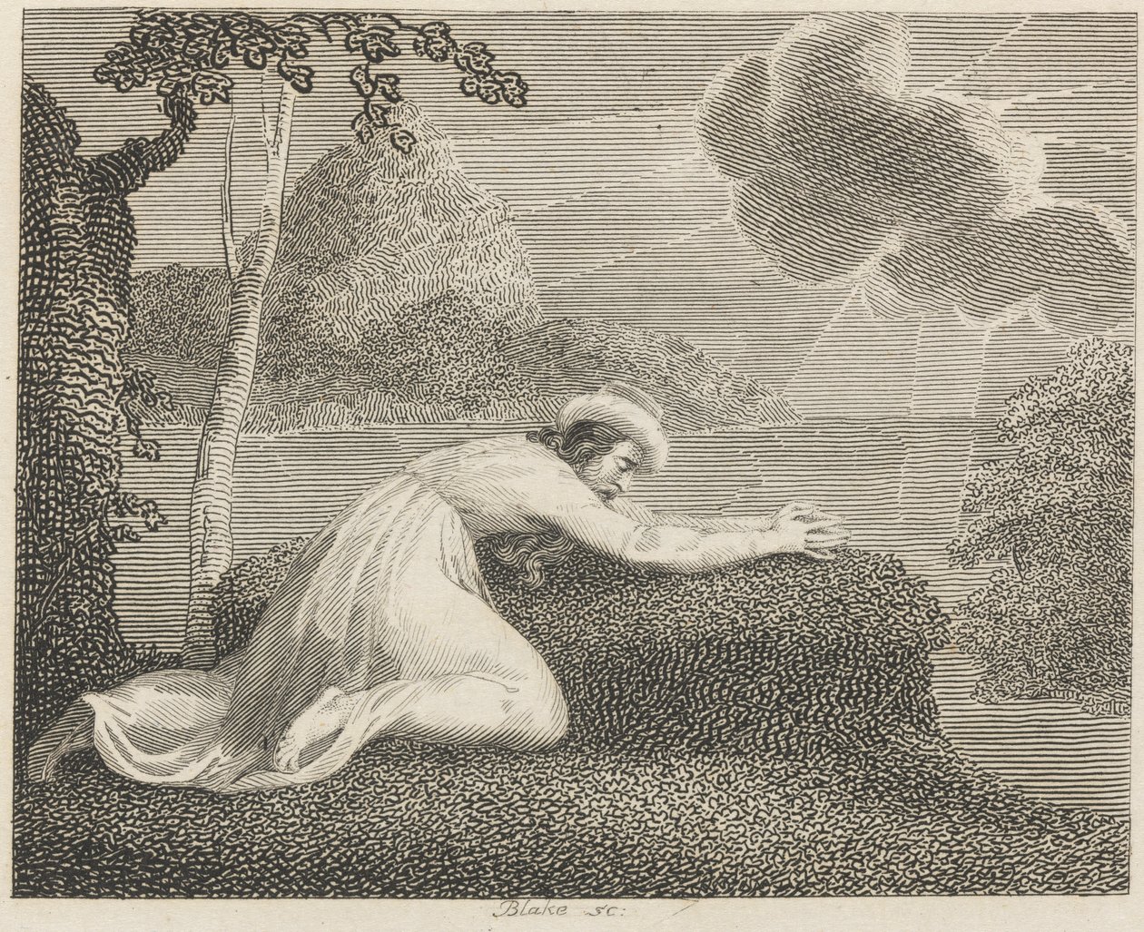 El persa, el sol y la nube de William Blake