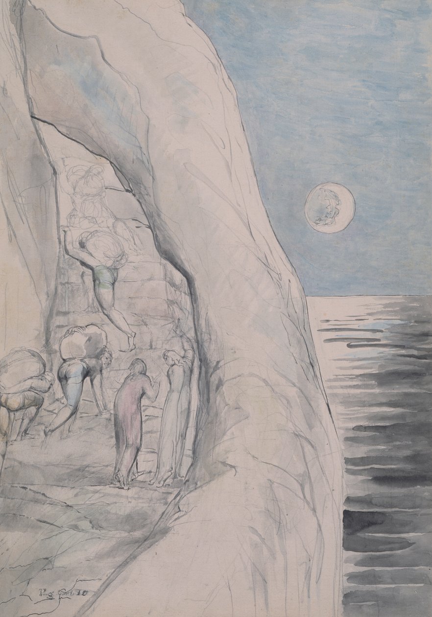 Los orgullosos bajo sus enormes cargas 1824-27 de William Blake