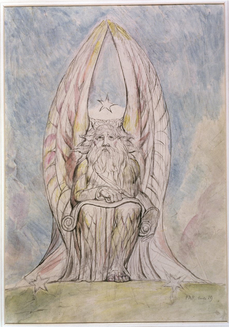 El ángel registrador, ilustración del Canto 19 "Paraíso" de la "Divina Comedia" de Dante Alighieri de William Blake