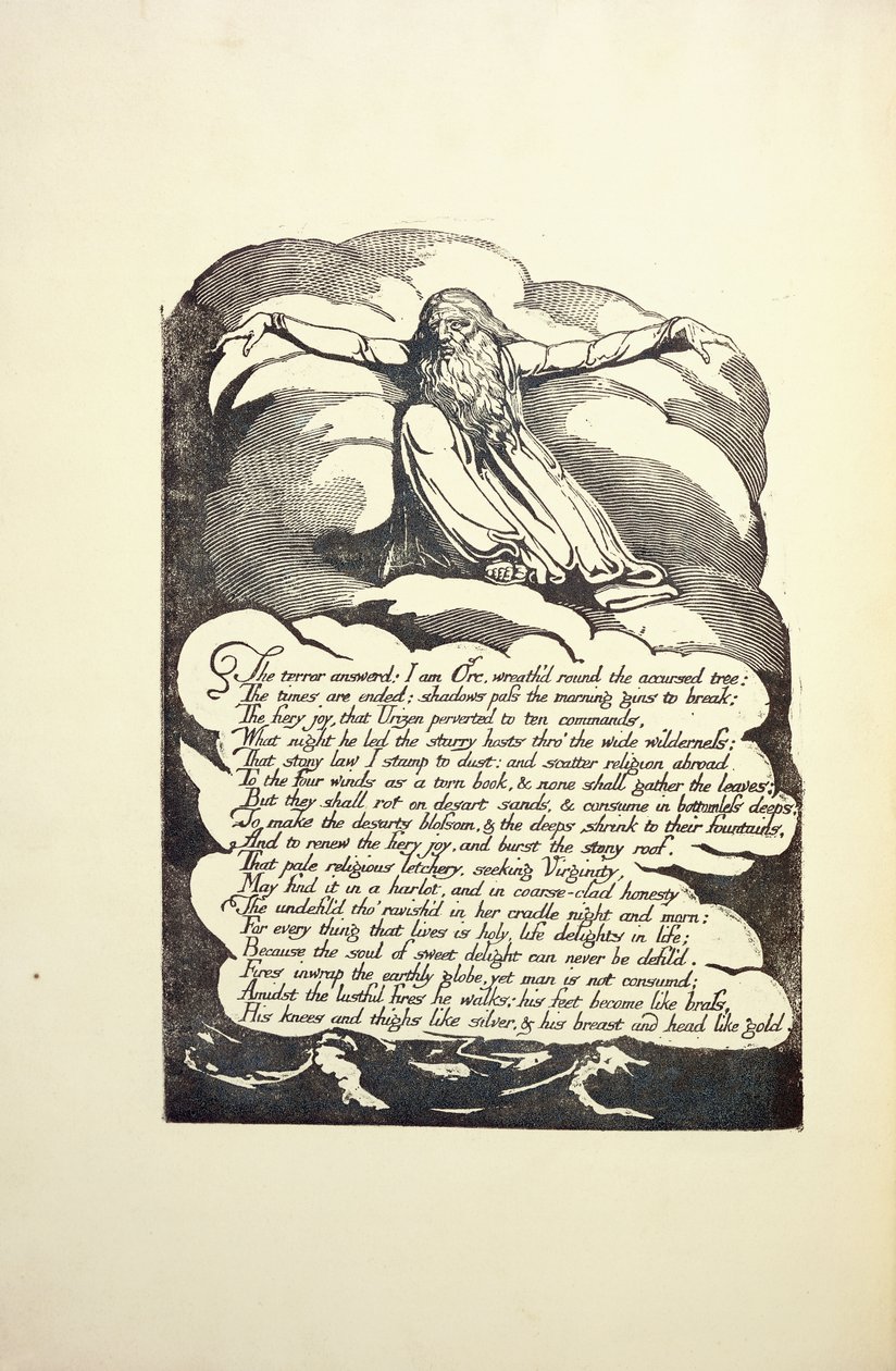 El terror respondido, mediados de la década de 1790 de William Blake