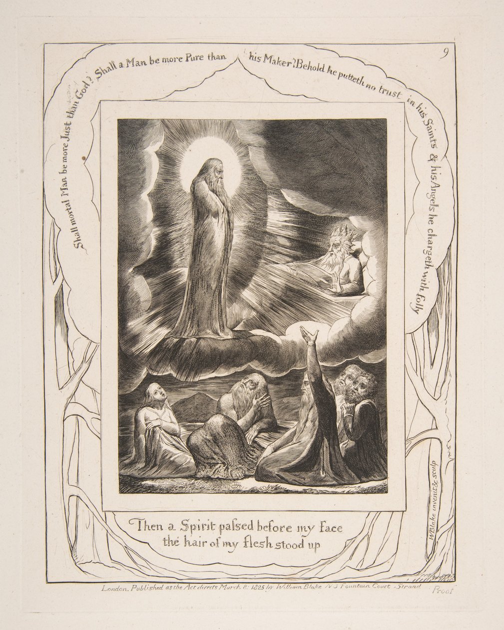 La visión de Elifaz, de Ilustraciones del Libro de Job, 1825-26 de William Blake