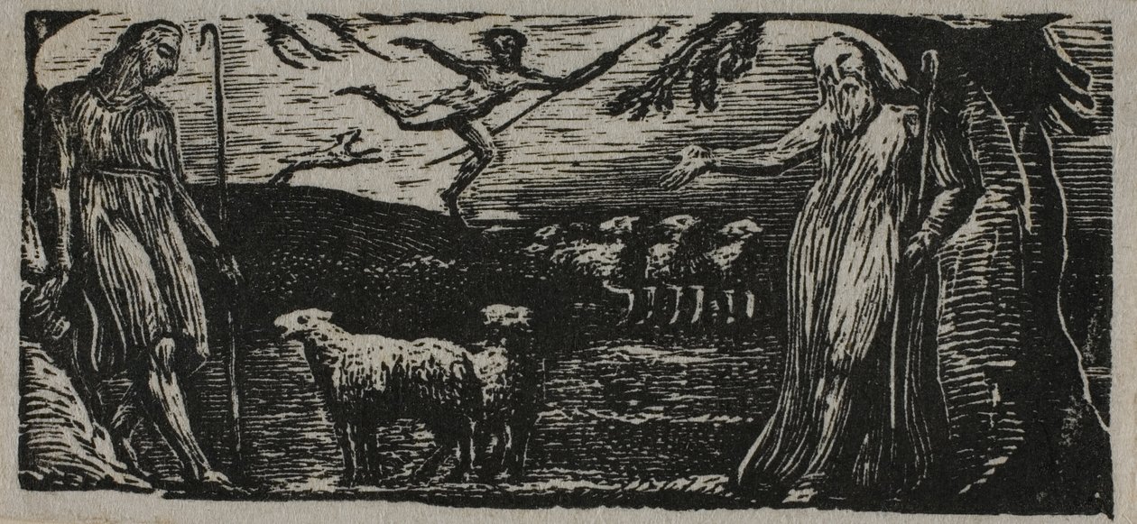 Thenot Remonstrates with Colinet, Lightfoot in Background, de The Pastorals of Virgil de William Blake
