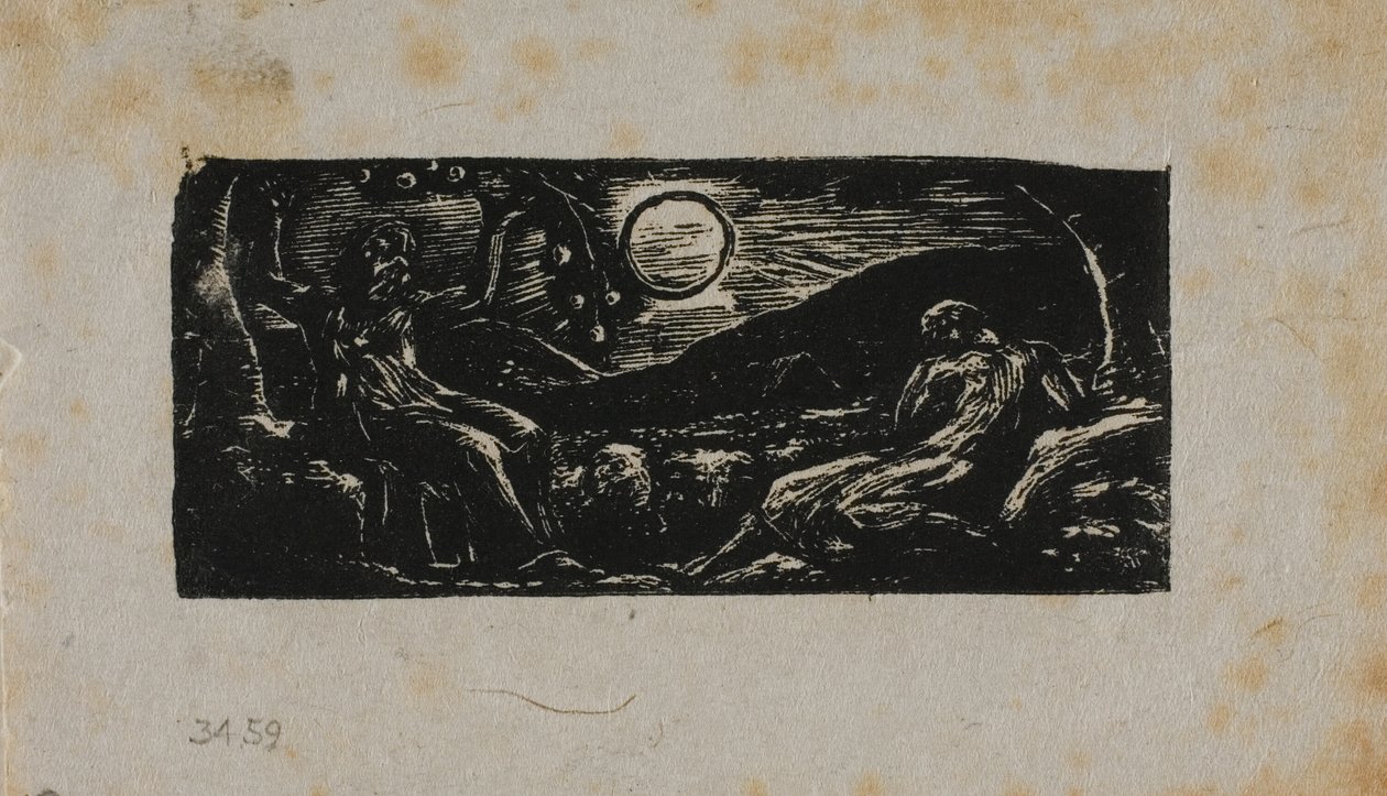 Thenot bajo el árbol frutal, de Las Églogas de Virgilio de William Blake