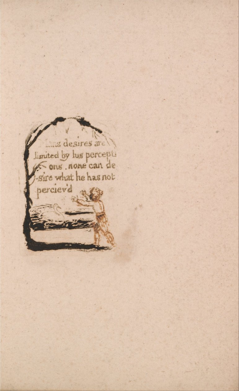 No hay religión natural, Placa 7, V Los deseos del hombre... (Bentley a8) de William Blake