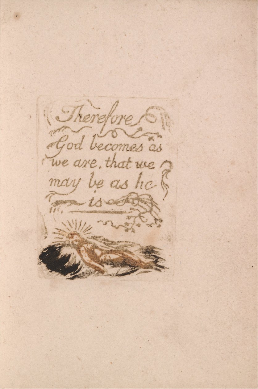No Hay Religión Natural, Lámina 9, Por lo tanto Dios se convierte... (Bentley b12) de William Blake