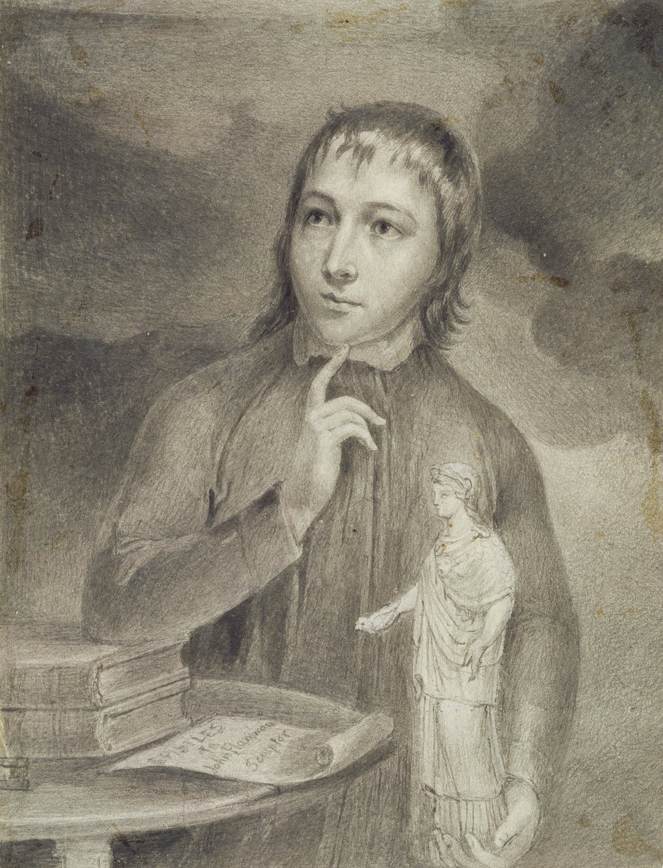 Thomas Alphonso Hayley, dibujo de medio cuerpo, c.1800 de William Blake