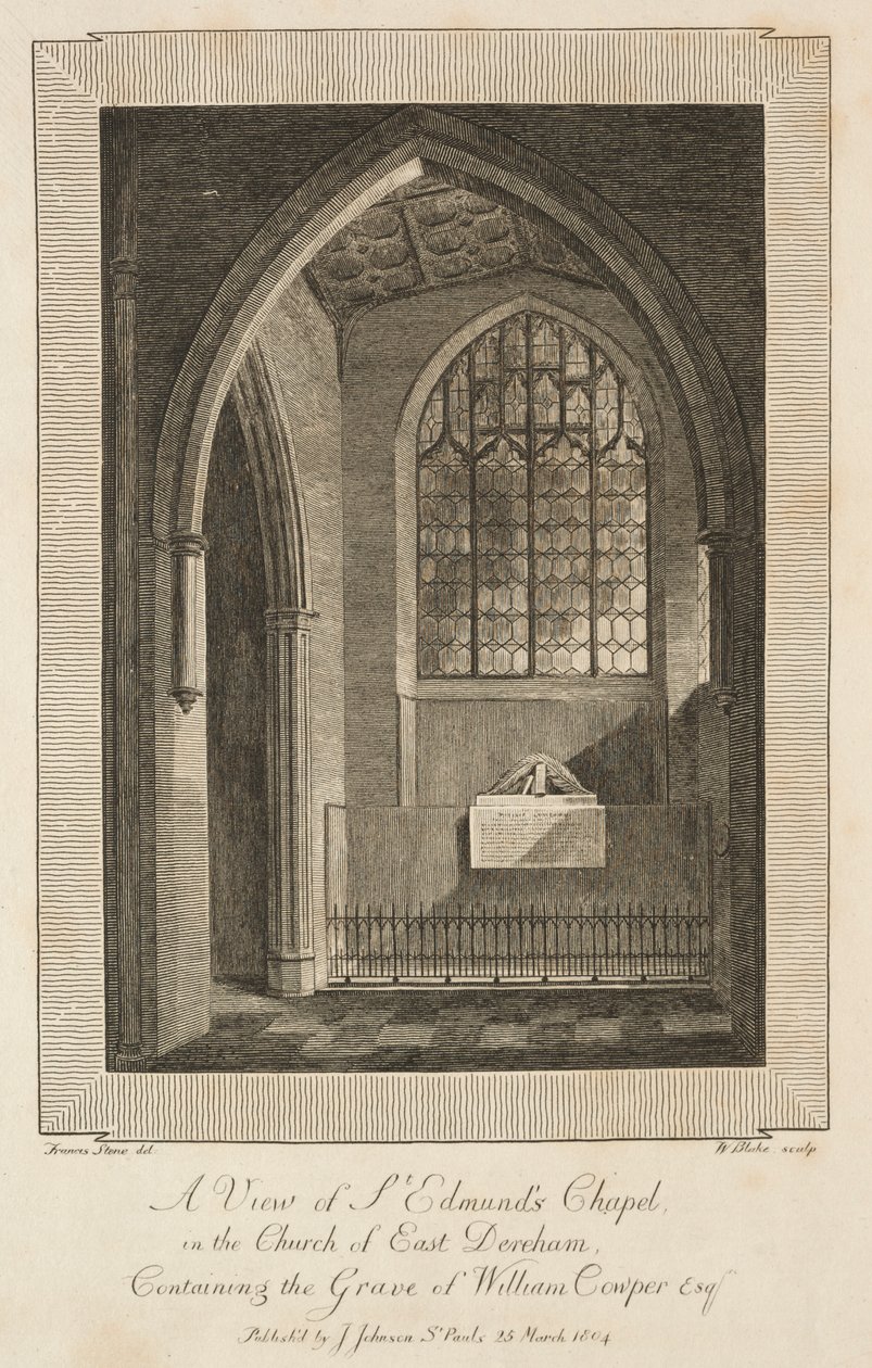 Vista de la Capilla de San Edmundo en la Iglesia de East Dereham de William Blake