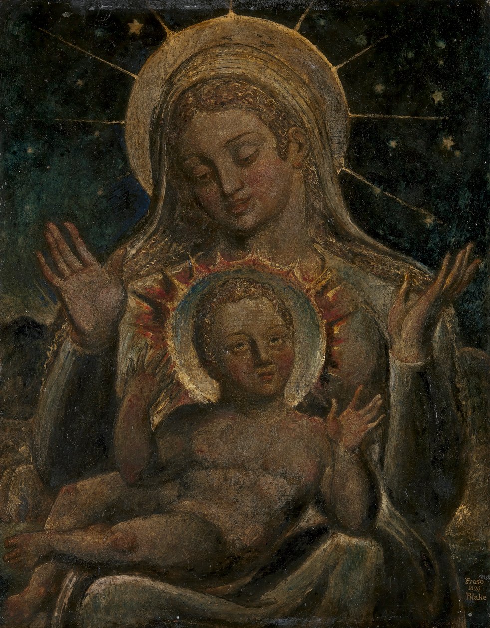 Virgen con el Niño de William Blake