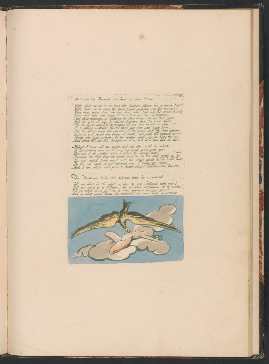 Visiones de las Hijas de Albión, Lámina 6, Y nadie más que Bromian . . . .  de William Blake