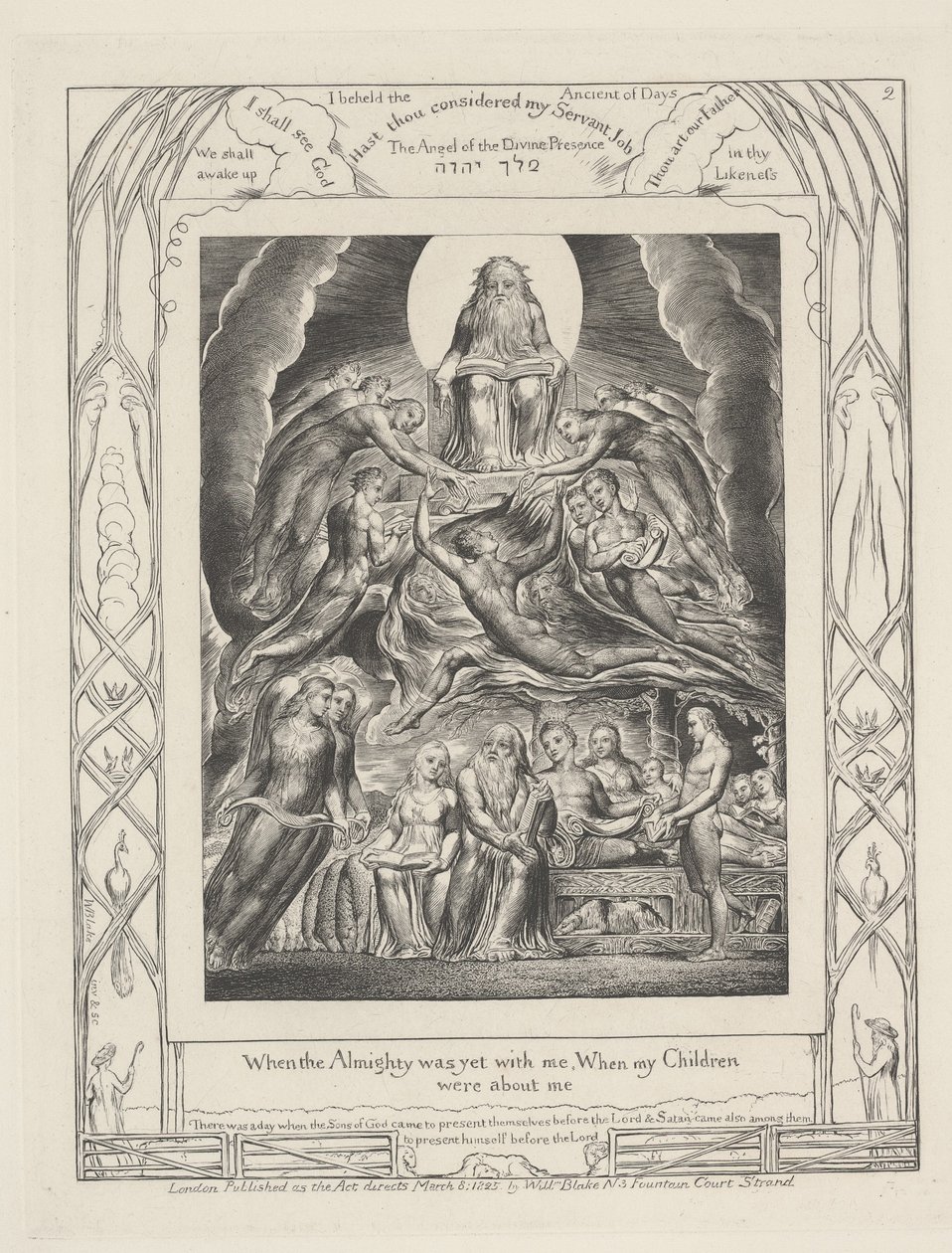 Cuando el Todopoderoso estaba aún conmigo, Cuando mis hijos estaban a mi alrededor de William Blake