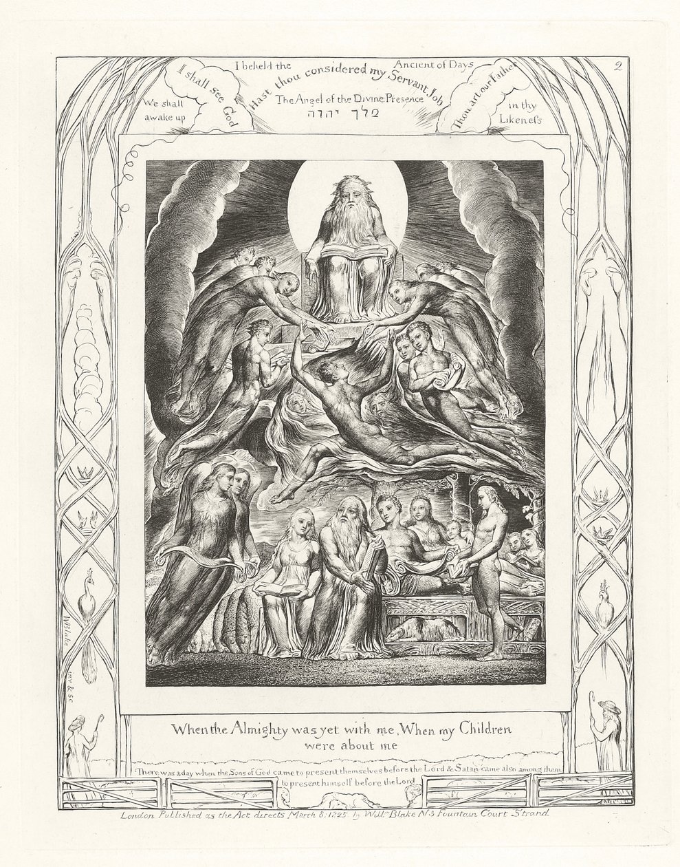 Cuando el Todopoderoso estaba aún conmigo, cuando mis hijos estaban a mi alrededor de William Blake
