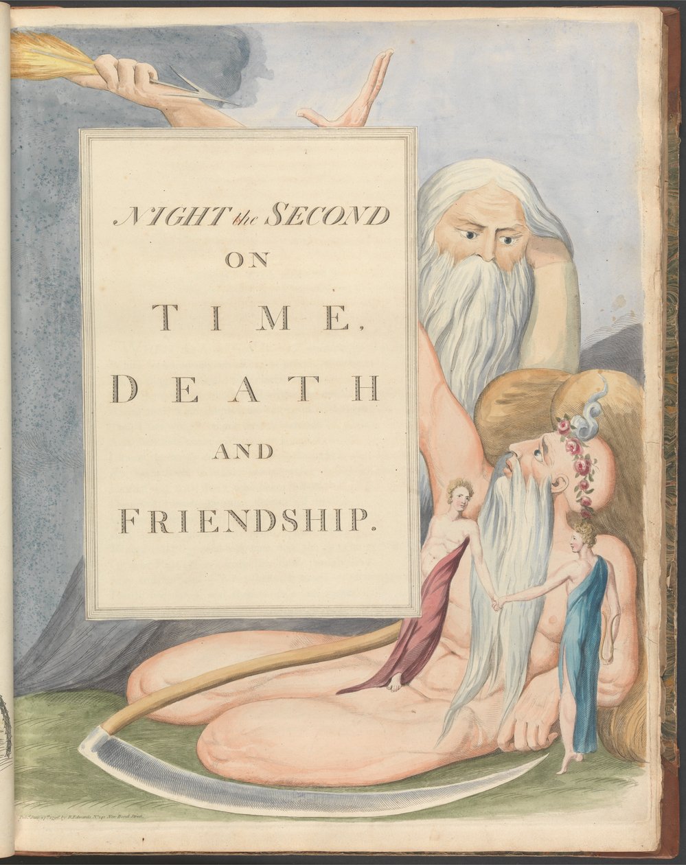 Pensamientos Nocturnos de Young, Página 17, Noche Segunda, Sobre el Tiempo, la Muerte y la Amistad de William Blake